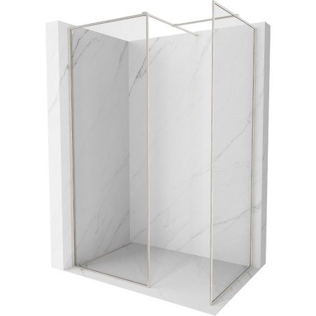 Mexen Kioto-F ścianka prysznicowa Walk-in z ramką 110 x 95 cm, transparent 8 mm, nikiel szczotkowany - 800-110-202-04-97-095