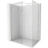 Mexen Kioto-F ścianka prysznicowa Walk-in z ramką 120 x 95 cm, transparent 8 mm, nikiel szczotkowany - 800-120-202-04-97-095