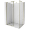 Mexen Kioto-F ścianka prysznicowa Walk-in z ramką 130 x 70 cm, transparent 8 mm, złota - 800-130-202-04-50-070