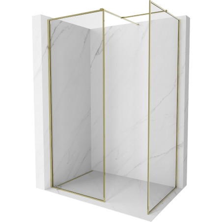 Mexen Kioto-F ścianka prysznicowa Walk-in z ramką 75 x 70 cm, transparent 8 mm, złota - 800-075-202-04-50-070