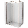 Mexen Kioto-F ścianka prysznicowa Walk-in z ramką 80 x 70 cm, transparent 8 mm, różowe złoto - 800-080-202-04-60-070