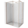 Mexen Kioto-F ścianka prysznicowa Walk-in z ramką 125 x 70 cm, transparent 8 mm, miedź szczotkowana - 800-125-202-04-65-070