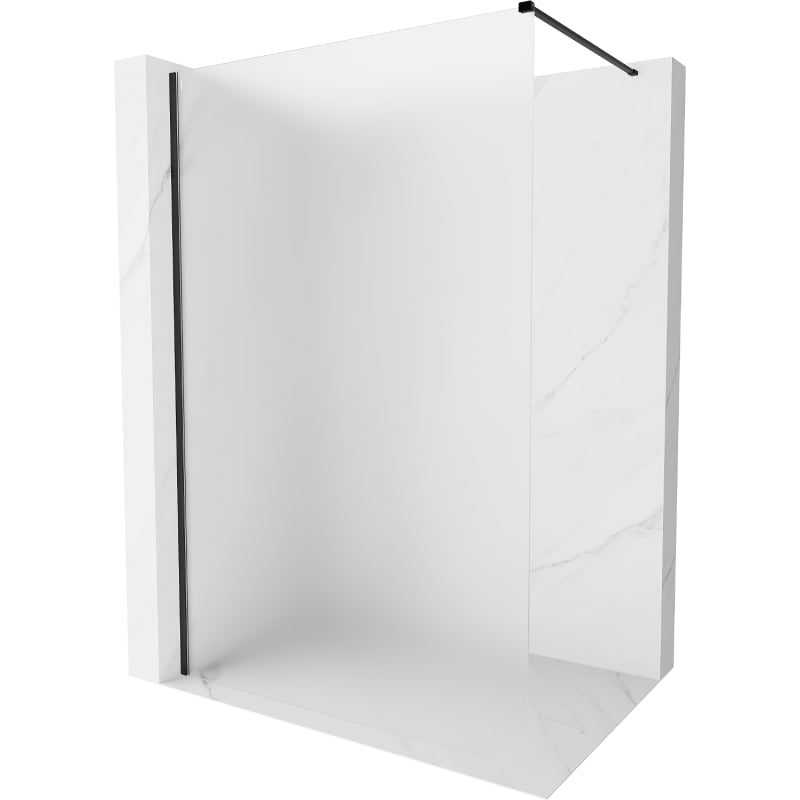 Mexen Kioto-X ścianka prysznicowa Walk-in 160 x 200 cm, szron 10 mm, czarna - 800-160-101-70-30-X