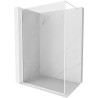 Mexen Kioto-XF ścianka prysznicowa Walk-in z ramką 50 x 202 cm, transparent 10 mm, biała - 800-050-104-20-00-X