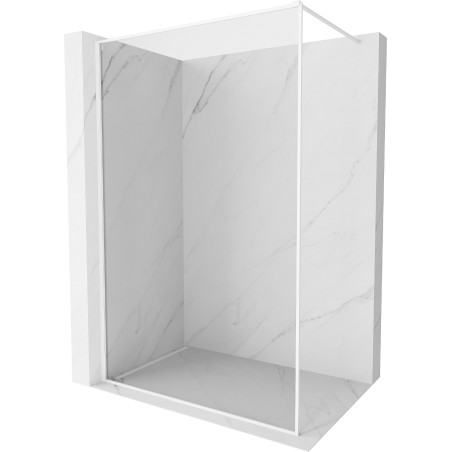 Mexen Kioto-XF ścianka prysznicowa Walk-in z ramką 60 x 202 cm, transparent 10 mm, biała - 800-060-104-20-00-X