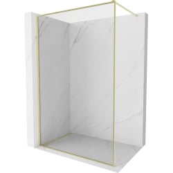 Mexen Kioto-XF ścianka prysznicowa Walk-in z ramką 60 x 202 cm, transparent 10 mm, złota szczotkowana - 800-060-104-55-00-X