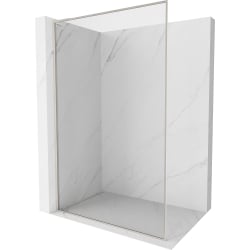 Mexen Kioto-XF L ścianka prysznicowa Walk-in z ramką 80 x 202 cm, transparent 10 mm, nikiel szczotkowany - 800-080-174-97-00-XF