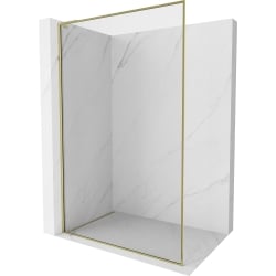 Mexen Kioto-F L ścianka prysznicowa Walk-in z ramką 65 x 202 cm, transparent 8 mm, złota - 800-065-174-50-00