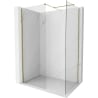 Mexen Kioto-X ścianka prysznicowa Walk-in 90 x 80 cm, transparent 10 mm, złota - 800-090-202-50-00-080-X