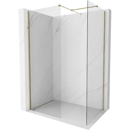 Mexen Kioto-X ścianka prysznicowa Walk-in 100 x 80 cm, transparent 10 mm, złota - 800-100-202-50-00-080-X