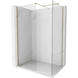 Mexen Kioto-X ścianka prysznicowa Walk-in 130 x 110 cm, transparent 10 mm, złota - 800-130-202-50-00-110-X