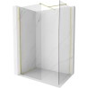 Mexen Kioto-X ścianka prysznicowa Walk-in 80 x 70 cm, transparent 10 mm, złota szczotkowana - 800-080-202-55-00-070-X