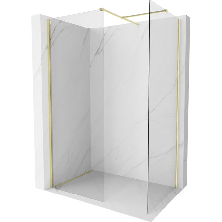 Mexen Kioto-X ścianka prysznicowa Walk-in 120 x 110 cm, transparent 10 mm, złota szczotkowana - 800-120-202-55-00-110-X