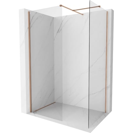 Mexen Kioto-X ścianka prysznicowa Walk-in 100 x 80 cm, transparent 10 mm, miedź szczotkowana - 800-100-202-65-00-080-X