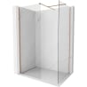 Mexen Kioto-X ścianka prysznicowa Walk-in 130 x 80 cm, transparent 10 mm, miedź szczotkowana - 800-130-202-65-00-080-X