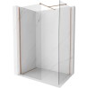 Mexen Kioto-X ścianka prysznicowa Walk-in 90 x 90 cm, transparent 10 mm, miedź szczotkowana - 800-090-202-65-00-090-X