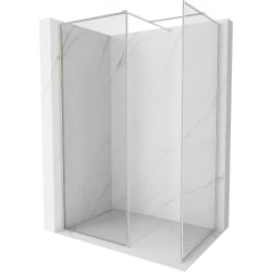 Mexen Kioto-XF ścianka prysznicowa Walk-in z ramką 70 x 70 cm, transparent 10 mm, nikiel szczotkowany - 800-070-202-04-97-070-XF