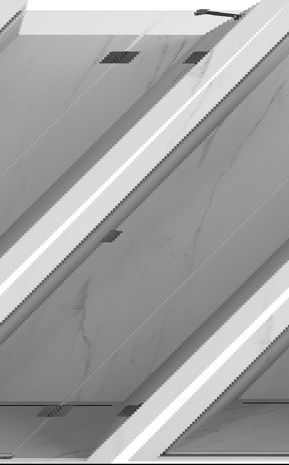 Mexen Lunar drzwi prysznicowe uchylne prawe 125 cm, transparent, gun gray szczotkowany - 834-125-000-66-00-P