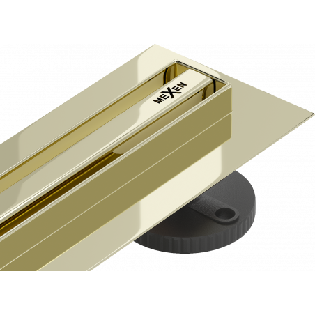 Mexen Flat 360° Slim odpływ liniowy obrotowy 130 cm, złoty - 1541130