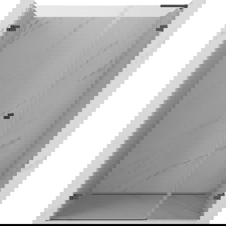Mexen Lunar-B L drzwi prysznicowe uchylne lewe 140 cm, transparent, gun gray szczotkowany - 832SL-140-050-66-00-L