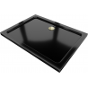 Mexen Flat brodzik prostokątny slim 110 x 70 cm, czarny, syfon złoty - 40707011G