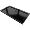Mexen Flat brodzik prostokątny slim 140 x 70 cm, czarny, syfon czarny - 40707014B