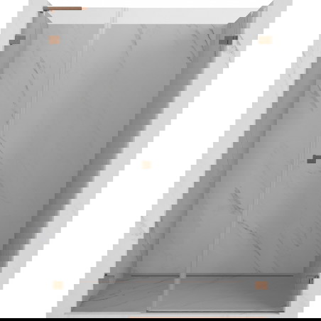 Mexen Lunar-B L drzwi prysznicowe uchylne prawe 115 cm, transparent, miedź szczotkowana - 832SL-115-050-65-00-P