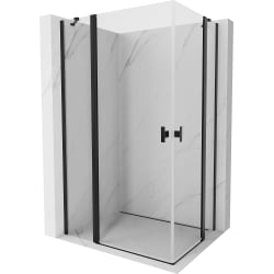 Mexen Mist Duo kabina prysznicowa uchylna 120 x 90 cm, transparent, czarna - 8A4-120-090-70-00