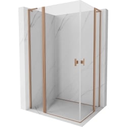 Mexen Mist L Duo kabina prysznicowa uchylna 100 x 90 cm, transparent, miedź szczotkowana - 8A4L-100-090-65-00