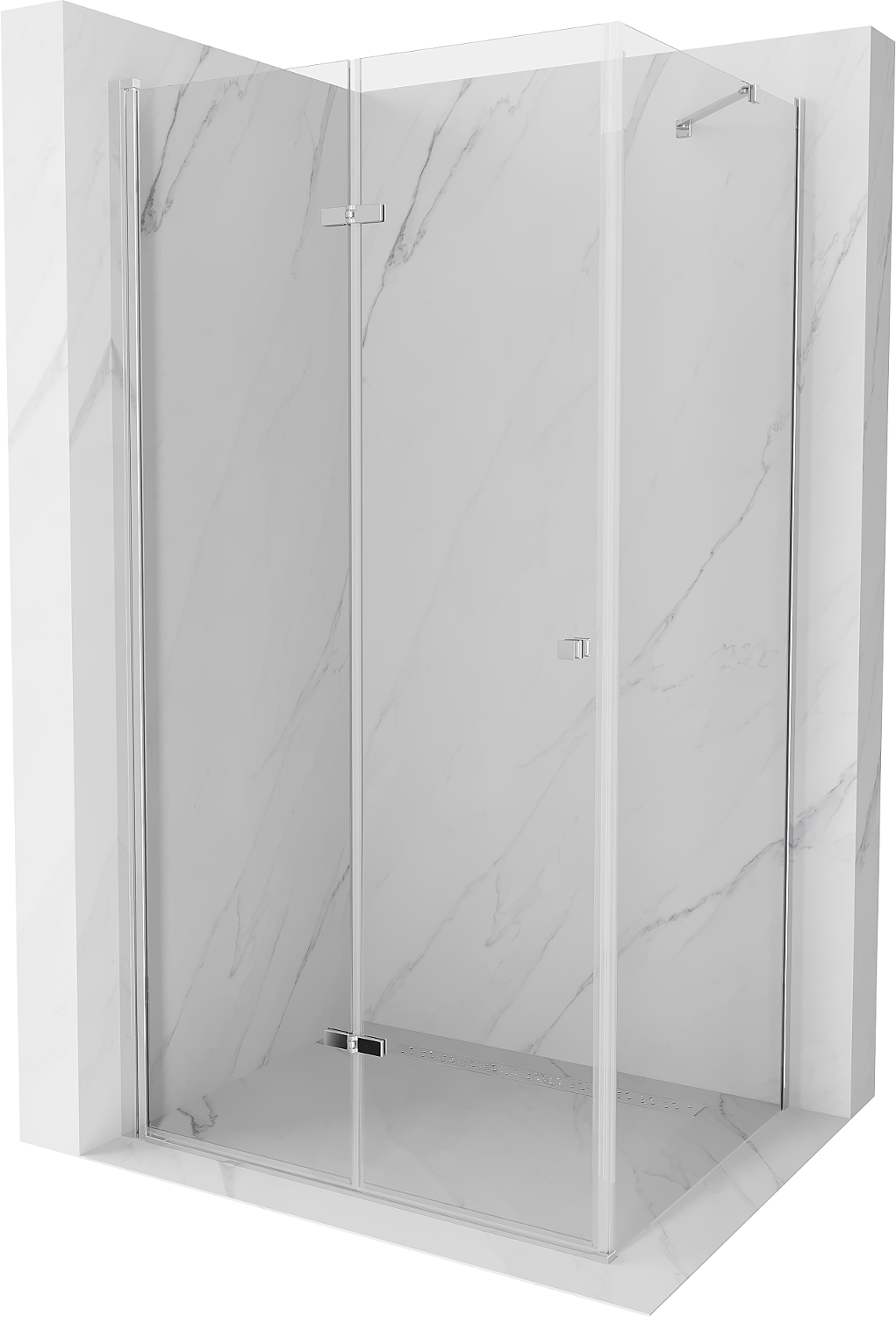 Mexen Lima kabina prysznicowa składana 75 x 100 cm, transparent, chrom - 856-075-100-01-00