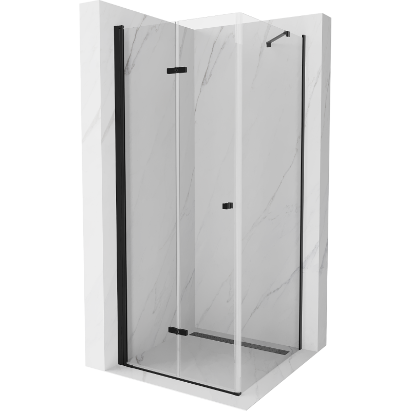 Mexen Lima kabina prysznicowa składana 70 x 70 cm, transparent, czarna - 856-070-070-70-00