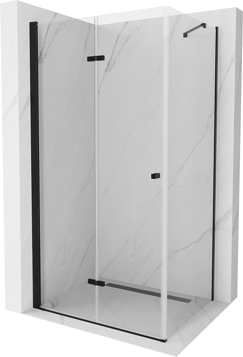 Mexen Lima kabina prysznicowa składana 70 x 100 cm, transparent, czarna - 856-070-100-70-00