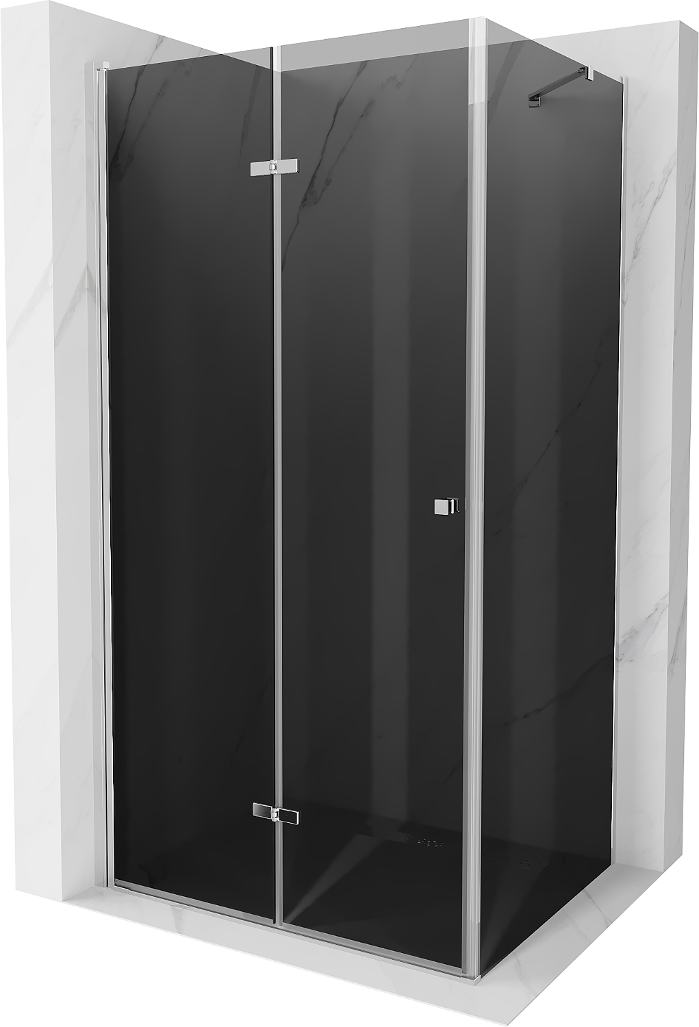Mexen Lima kabina prysznicowa składana 80 x 90 cm, grafit, chrom - 856-080-090-01-40