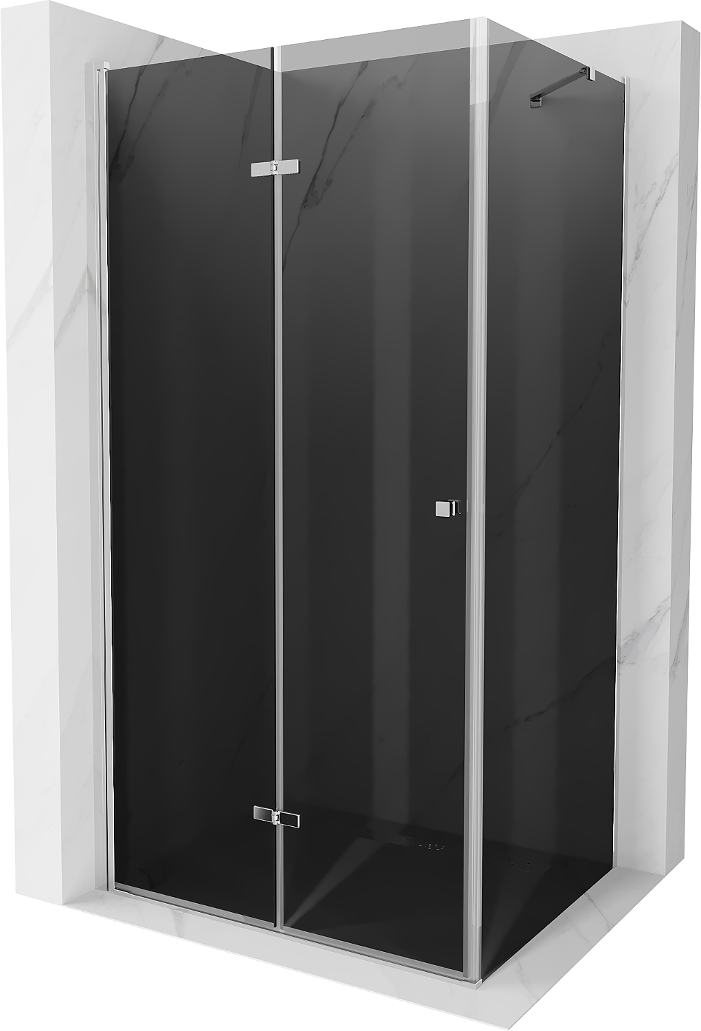Mexen Lima kabina prysznicowa składana 90 x 110 cm, grafit, chrom - 856-090-110-01-40