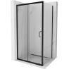 Mexen Apia kabina prysznicowa rozsuwana 90 x 80 cm, transparent, czarna - 840-090-080-70-00