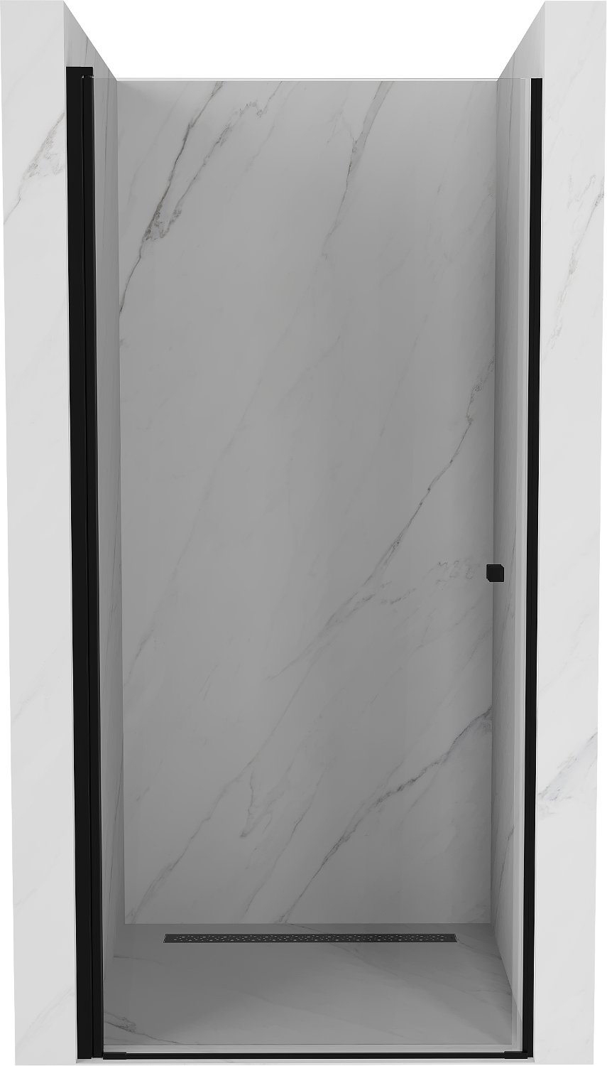 Mexen Pretoria drzwi prysznicowe uchylne 70 cm, transparent, czarne - 852-070-000-70-00