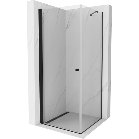Mexen Pretoria kabina prysznicowa uchylna 70 x 70 cm, transparent, czarna - 852-070-070-70-00