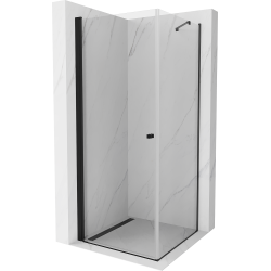 Mexen Pretoria kabina prysznicowa uchylna 90 x 90 cm, transparent, czarna - 852-090-090-70-00