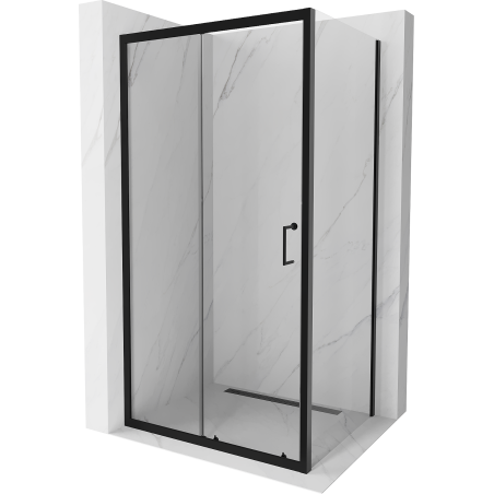 Mexen Apia kabina prysznicowa rozsuwana 135 x 90 cm, transparent, czarna - 840-135-090-70-00