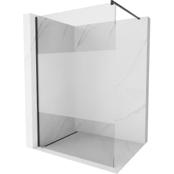 Mexen Kioto ścianka prysznicowa Walk-in 130 x 200 cm, transparent/szron 8 mm, czarna - 800-130-101-70-35