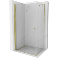 Mexen Pretoria kabina prysznicowa uchylna 80 x 100 cm, transparent, złota - 852-080-100-50-00