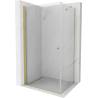 Mexen Pretoria kabina prysznicowa uchylna 80 x 100 cm, transparent, złota - 852-080-100-50-00