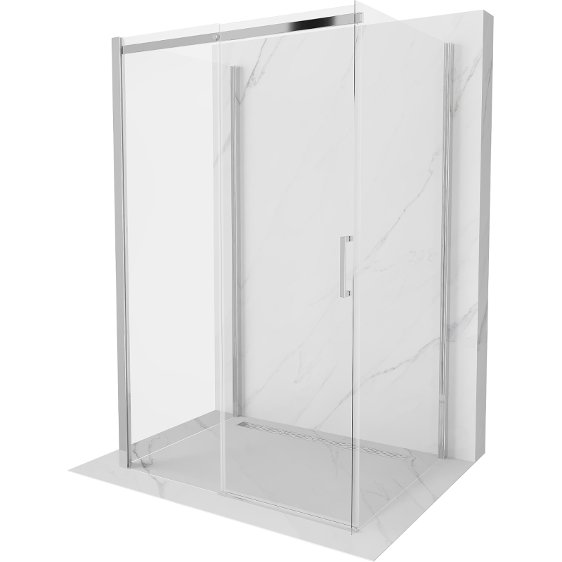Mexen Omega kabina prysznicowa 3-ścienna, rozsuwana 100 x 90 cm, transparent, chrom - 825-100-090-01-00-3S