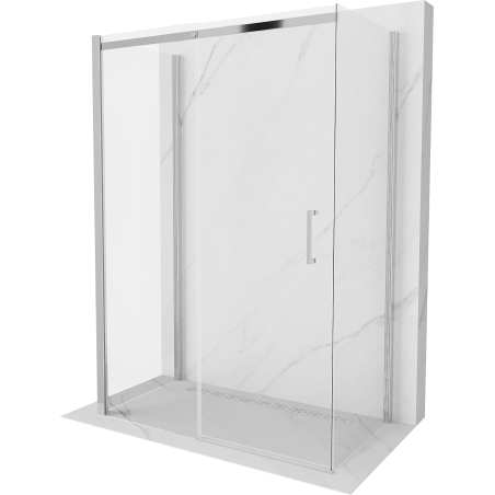 Mexen Omega kabina prysznicowa 3-ścienna, rozsuwana 140 x 80 cm, transparent, chrom - 825-140-080-01-00-3S
