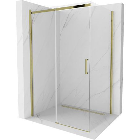 Mexen Omega kabina prysznicowa rozsuwana 110 x 70 cm, transparent, złota - 825-110-070-50-00