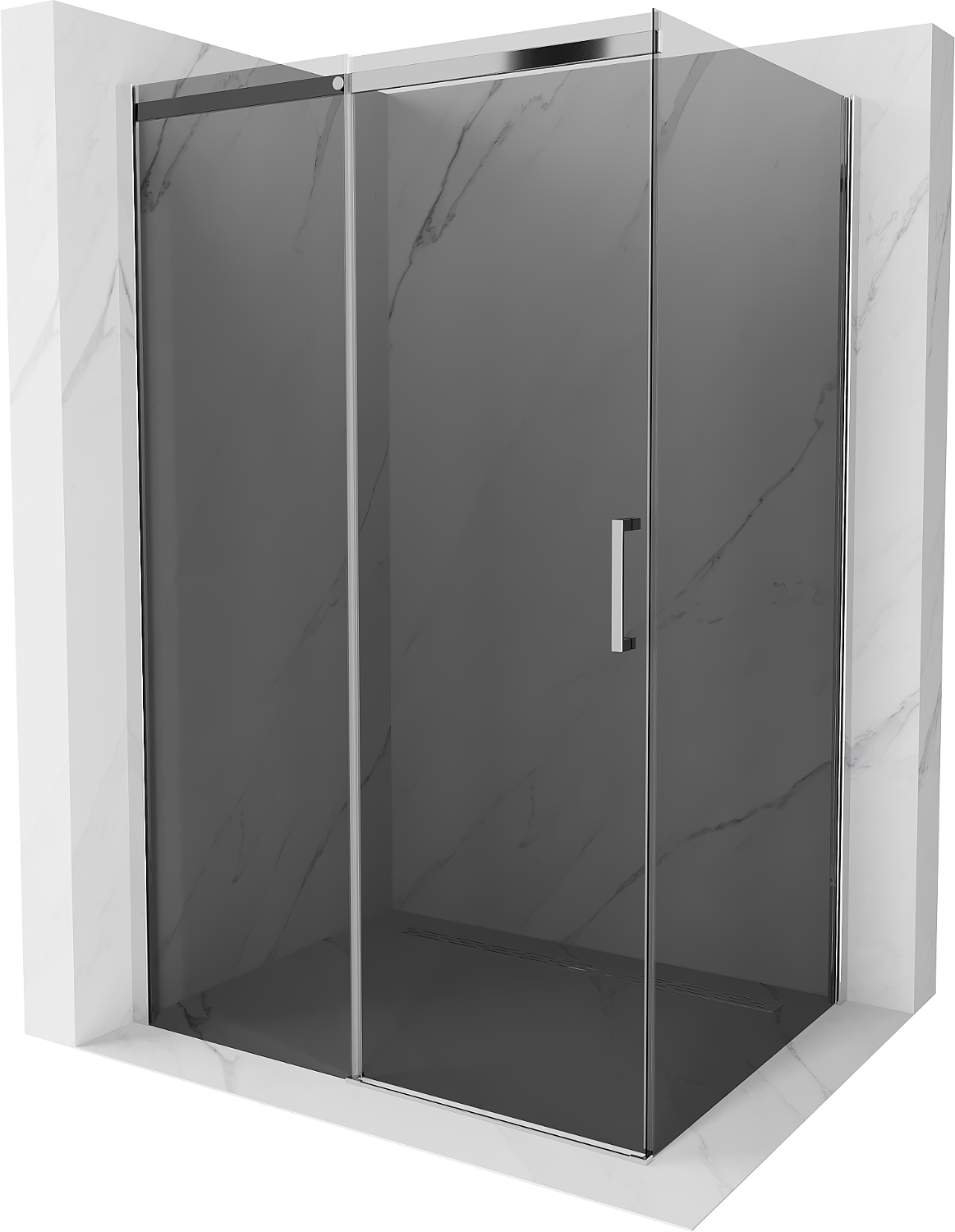 Mexen Omega kabina prysznicowa rozsuwana 100 x 70 cm, grafit, chrom - 825-100-070-01-40