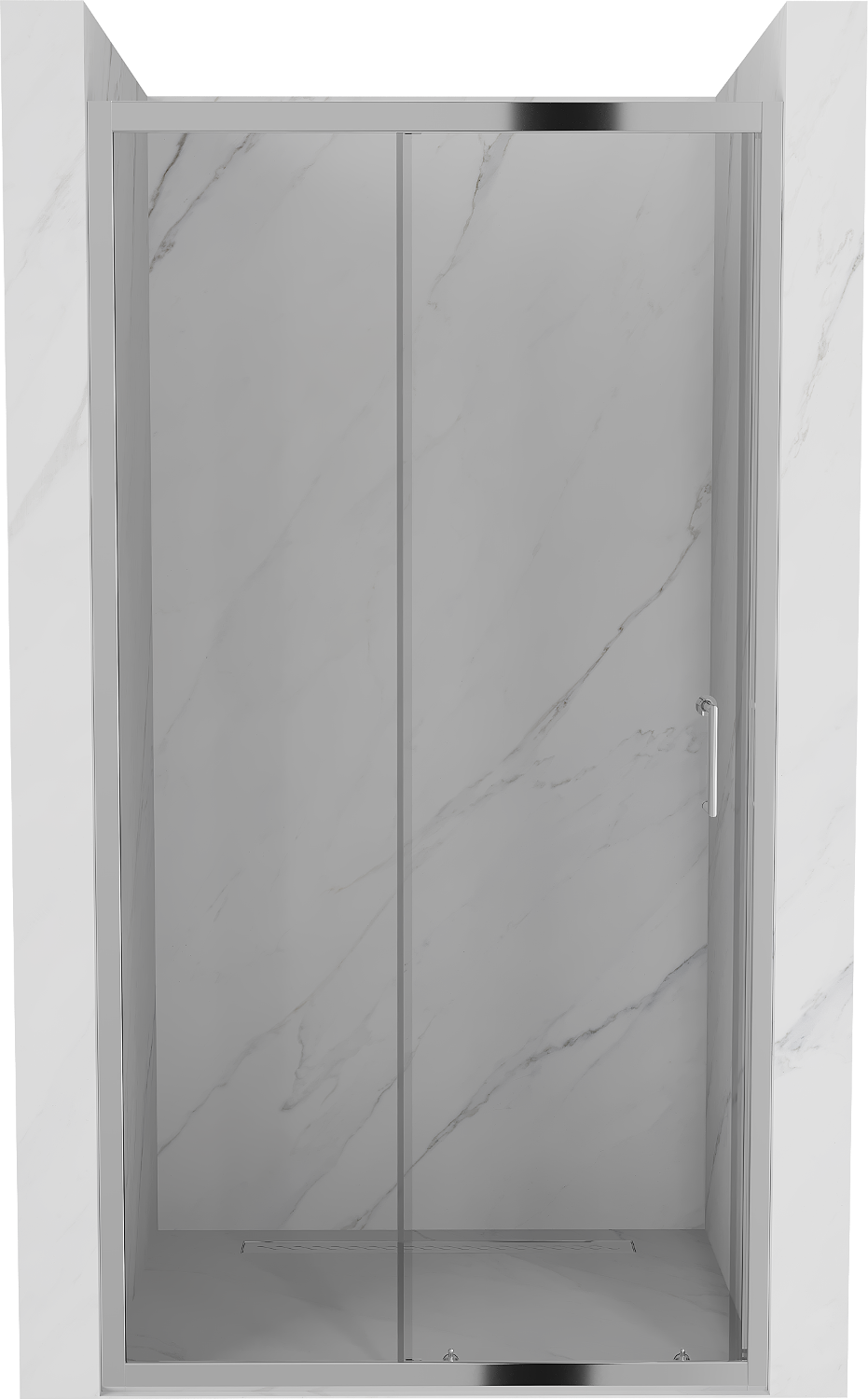 Mexen Apia drzwi prysznicowe rozsuwane 145 cm, transparent, chrom - 845-145-000-01-00
