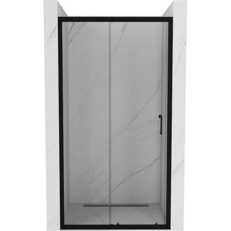 Mexen Apia drzwi prysznicowe rozsuwane 120 cm, transparent, czarne - 845-120-000-70-00