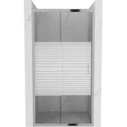 Mexen Apia drzwi prysznicowe rozsuwane 110 cm, pasy, chrom - 845-110-000-01-20
