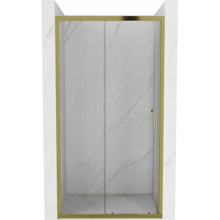 Mexen Apia drzwi prysznicowe rozsuwane 110 cm, transparent, złote - 845-110-000-50-00